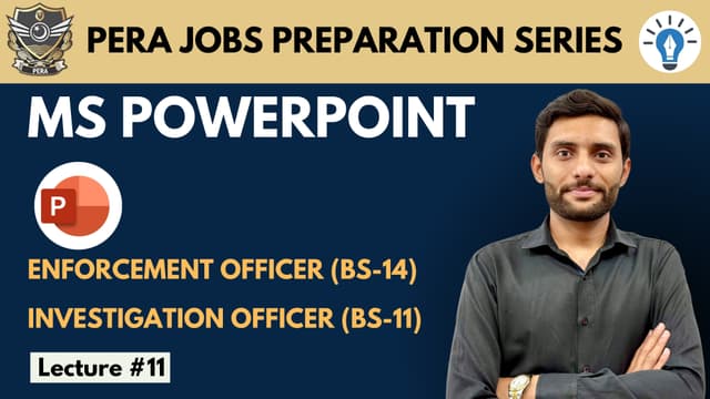 PERA Jobs MS PowerPoint MCQs - Multiple choice questions for job test