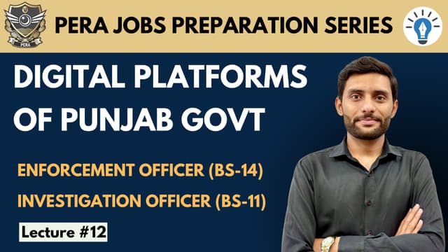 PERA Jobs Digital Platforms of Punjab - Prepare for job test questions